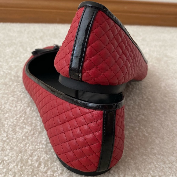 Red Quilted Michael Kors Flats - Picture 2 of 4
